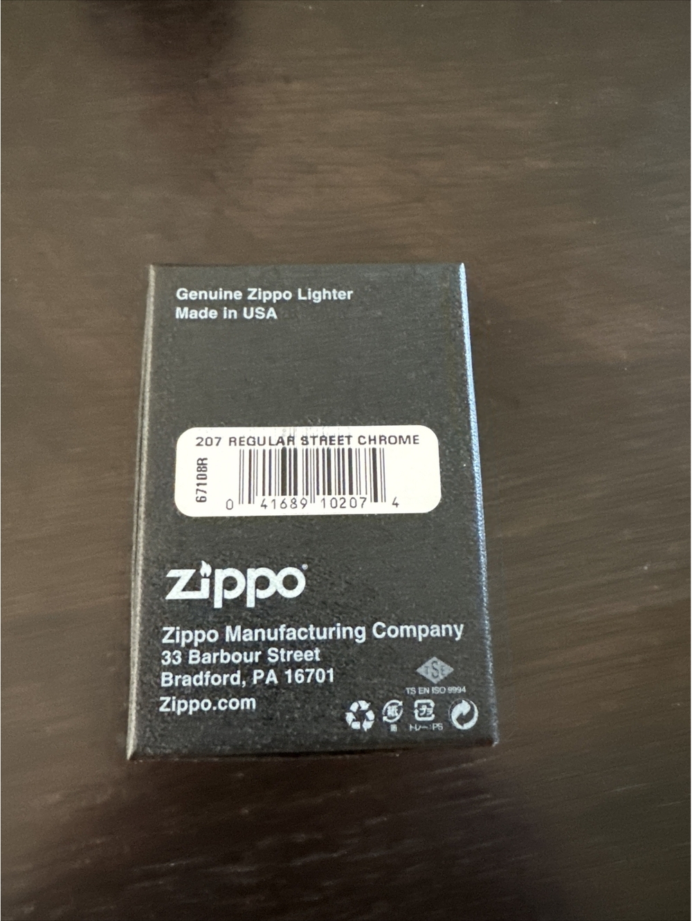 NEW! Zippo Lighter - 207 Regular Street Chrome - Brand New in Original Box